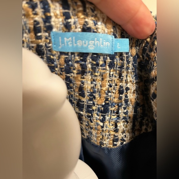 Mid length jacket with fringe. Multi colored. Smoke free home clean no damage - Picture 5 of 5